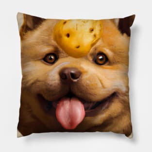 Potato Dog Face Pillow