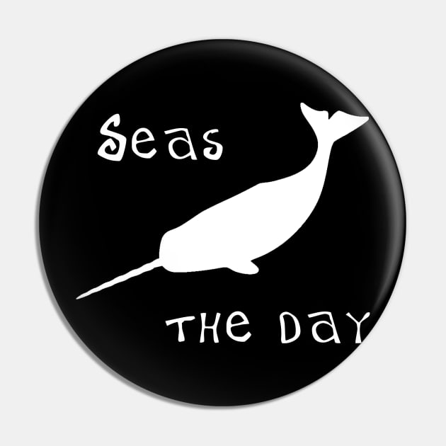 Seas the Day Narwhal Pin by DANPUBLIC