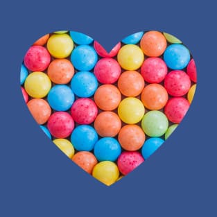 Sweet and Sour Candy Sugar Tarts Photo Heart T-Shirt