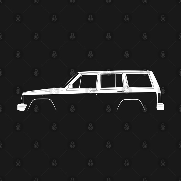 Jeep Cherokee (XJ) Silhouette by Car-Silhouettes