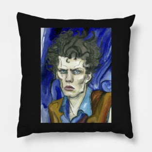 Austin Osman Spare painting in his own style impressionist surrealism Pillow