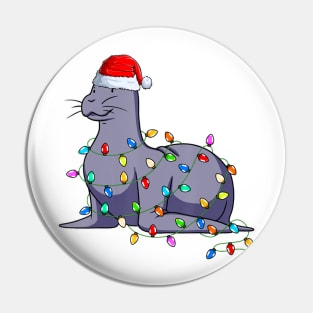 Seal Wearing Santa Hat Xmas Seals Lover Christmas Pin