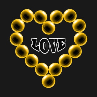 Love Heart in Yellow Color T-Shirt