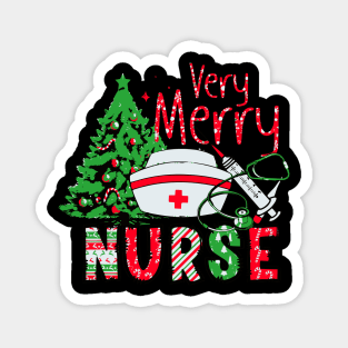 Very Merry Nurse Christmas Magnet