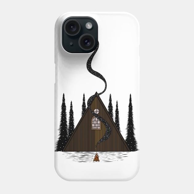 Hut in the woods Phone Case by ckai