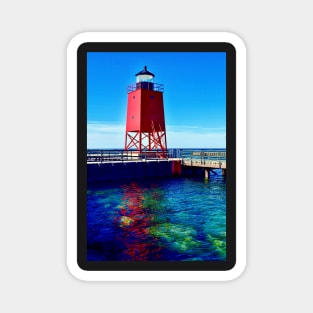 Charlevoix Lighthouse Reflections Magnet