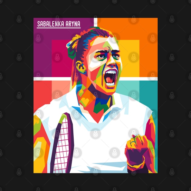 tennis woman player by cool pop art house