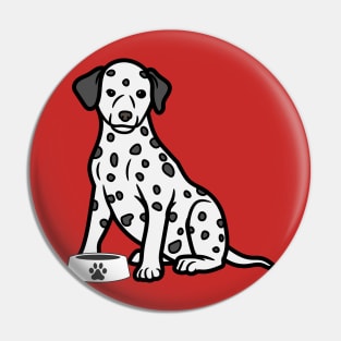 Maltese dog with a bowl. Pin