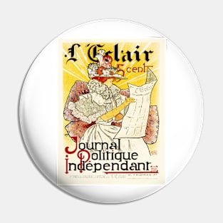 L ECLAIR France Independent Political Journal 1897 Magazine Front Cover Advertisement Pin