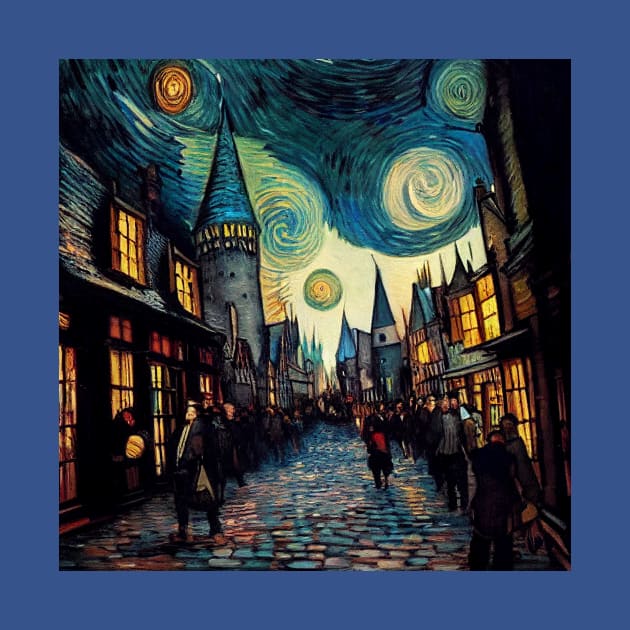 Starry Night in Diagon Alley by Grassroots Green