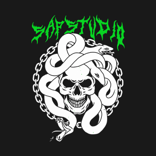 Skull With Snake Sapstupid T-Shirt