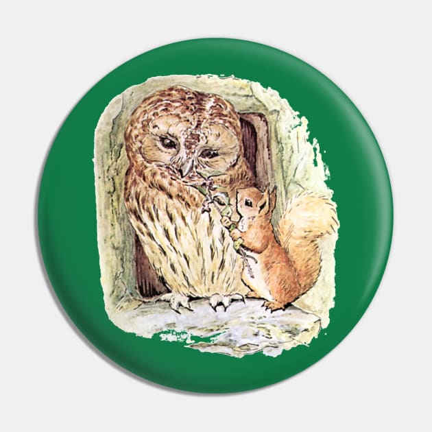 Squirrel Nutkin and Mr. Brown - Beatrix Potter Pin by forgottenbeauty