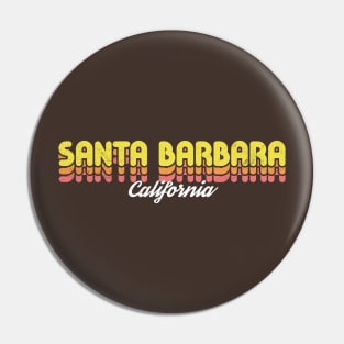 Retro Santa Barbara California Pin