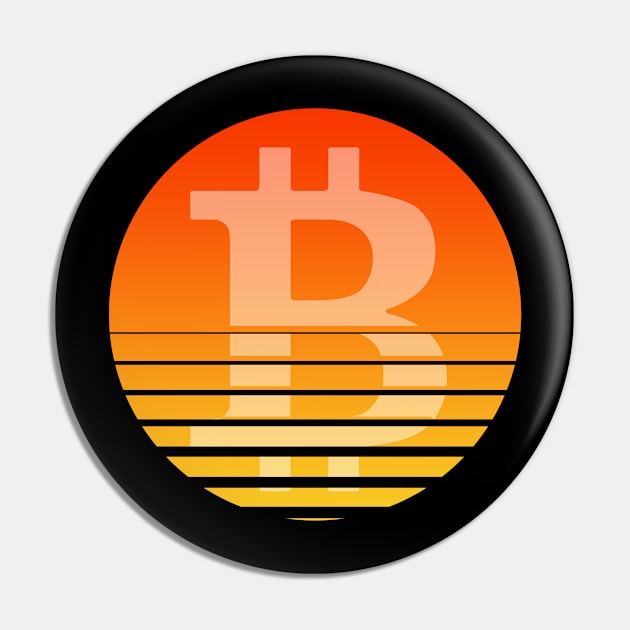 Bitcoin sunset Pin by gungsan