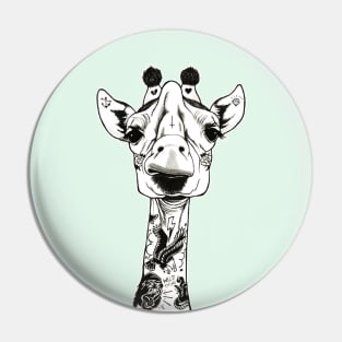 Tattooed Giraffe Pin