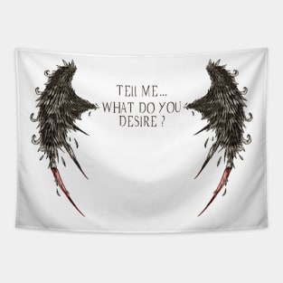 Lucifer Morningstar What Do You Desire? - Mightbelucifer Tapestry