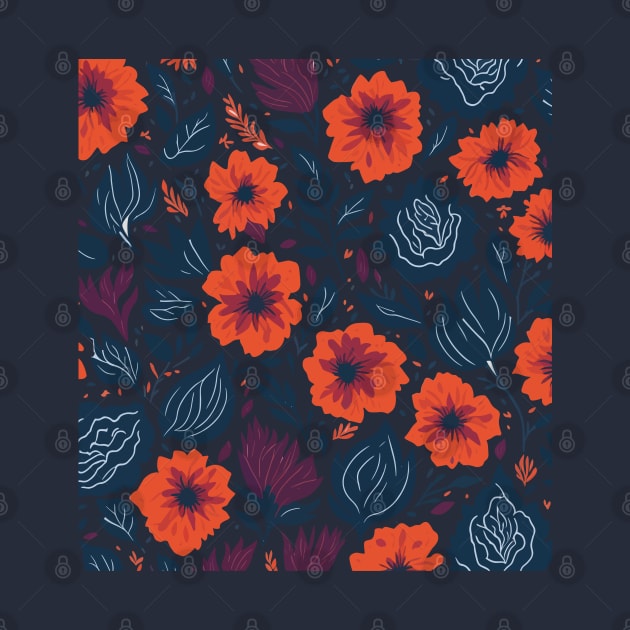 Flower pattern design by webbygfx