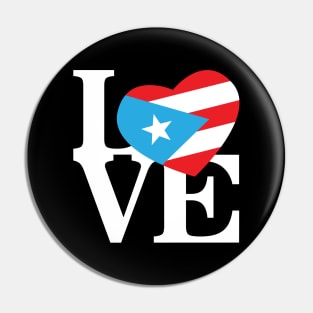 Retro Love Puerto Rico Pin