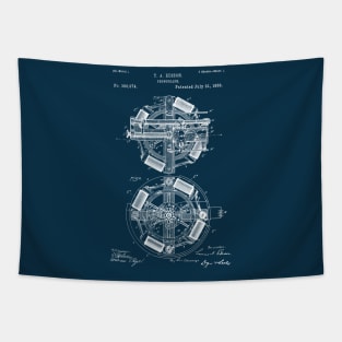 EDISON PATENT / Edison Patent 386974 Blueprint Tapestry