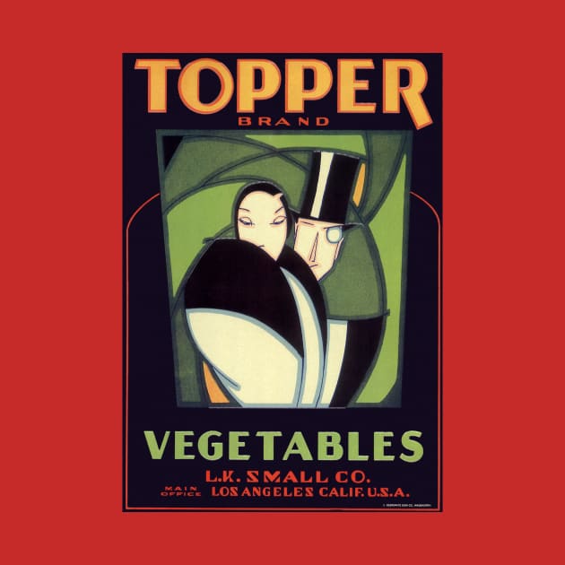 Vintage Topper Brand Vegetables Label by MasterpieceCafe