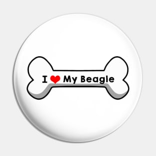 I Love My Beagle Pin