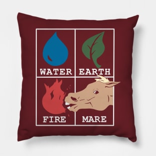 Water, Earth, Fire, Mare (Full Color) Pillow