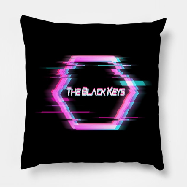 Glitch aesthetic - The Black Keys Pillow by PREMAN PENSIUN PROJECT