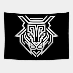 The Tiger Head (White) Tapestry