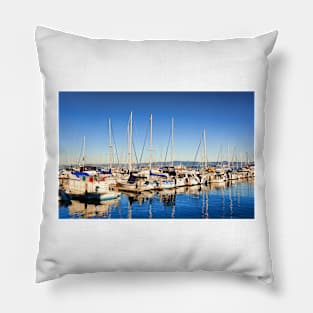 Boats on the Bay Pillow