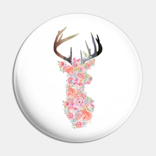 Floral Deer Pin