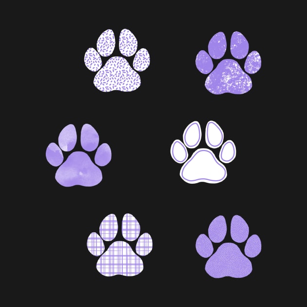 Paw Print Sticker Pack Purple Prints by AlishaMSchil