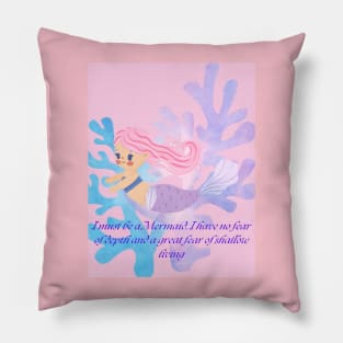 Mermaid T-shirt design Pillow