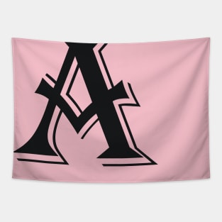 Rose Gold Monogram Letter A T-Shirt Tapestry