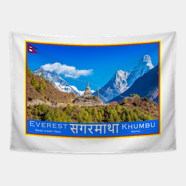 Everest Base Camp Trekking Tapestry by geoffshoults