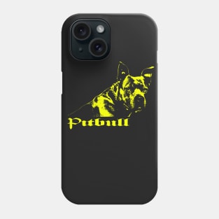 yellow pitbull Phone Case