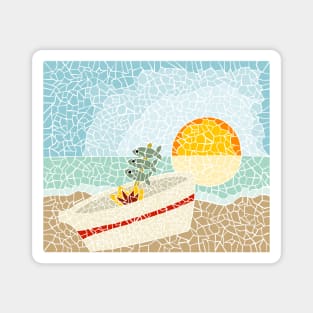 Mosaico Estilo Gaudi Espeto Playa Magnet