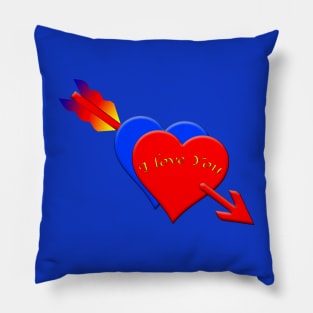 Pierced love hearts Pillow