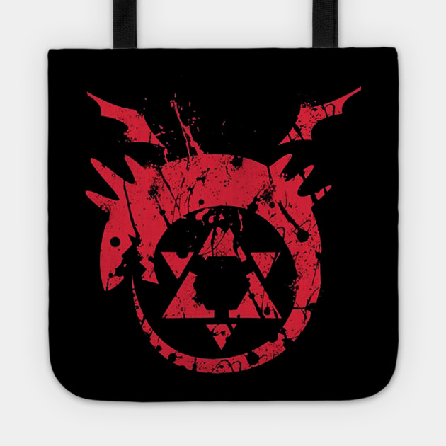 Homunculus Symbol Fullmetal Alchemist Tote Teepublic Encircled within is a hexagram, which is a symbol often associated with alchemy as well as human creation. teepublic