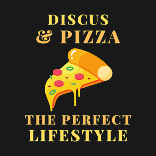 discus and pizza lifestyle T-Shirt