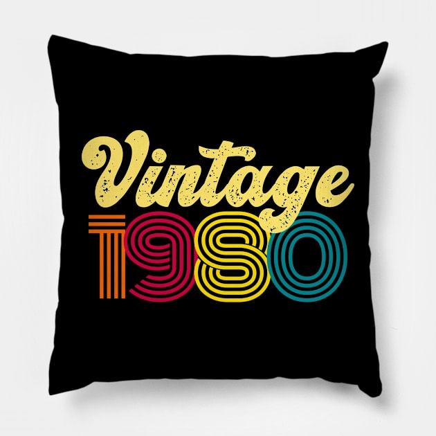 vintage 1980 Pillow by hatem