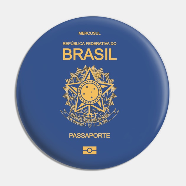 Brazil passport Pin by Travellers