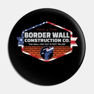 Border Wall Construction Co Patriotic Pin