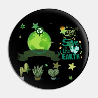 save the planet t shirt Pin