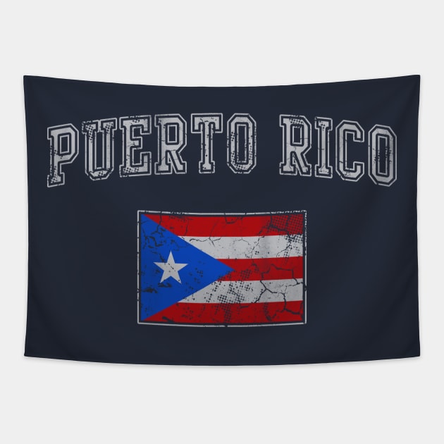 Vintage Puerto Rico Flag Puerto Rican Tapestry by E