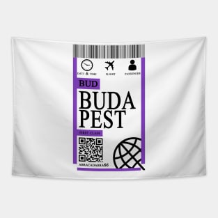 budapest flight ticket boarding pass Tapestry