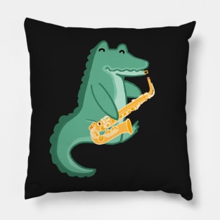 Alto Saxophone Alligator Pillow