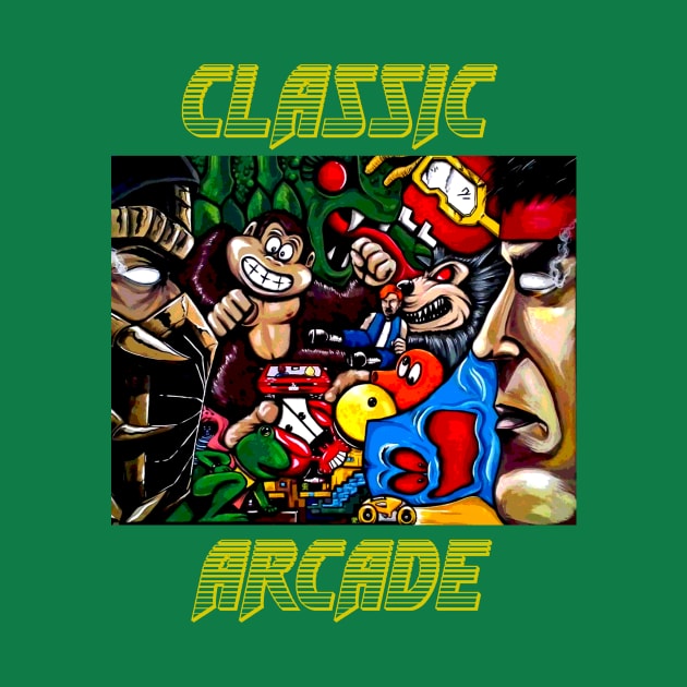 classic arcade t-shirt by sapanaentertainment