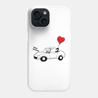 Funny Cat Quote, Cat Driving A Car, Cool Cat Valentines Day Phone Case