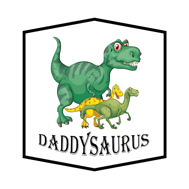 Dad Dinosaur Daddyasaur T-Rex Fathers Day Gift by chrizy1688