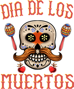 Dia De Los Muertos Sugar Skull Design Magnet